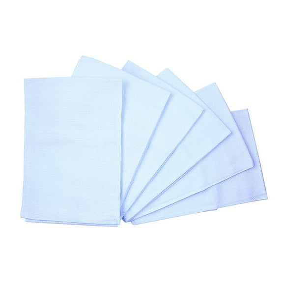 Knees N Toes  Clips N Grips Birdseye Flatfold Cloth Diapers  - Light Blue - 6 Count