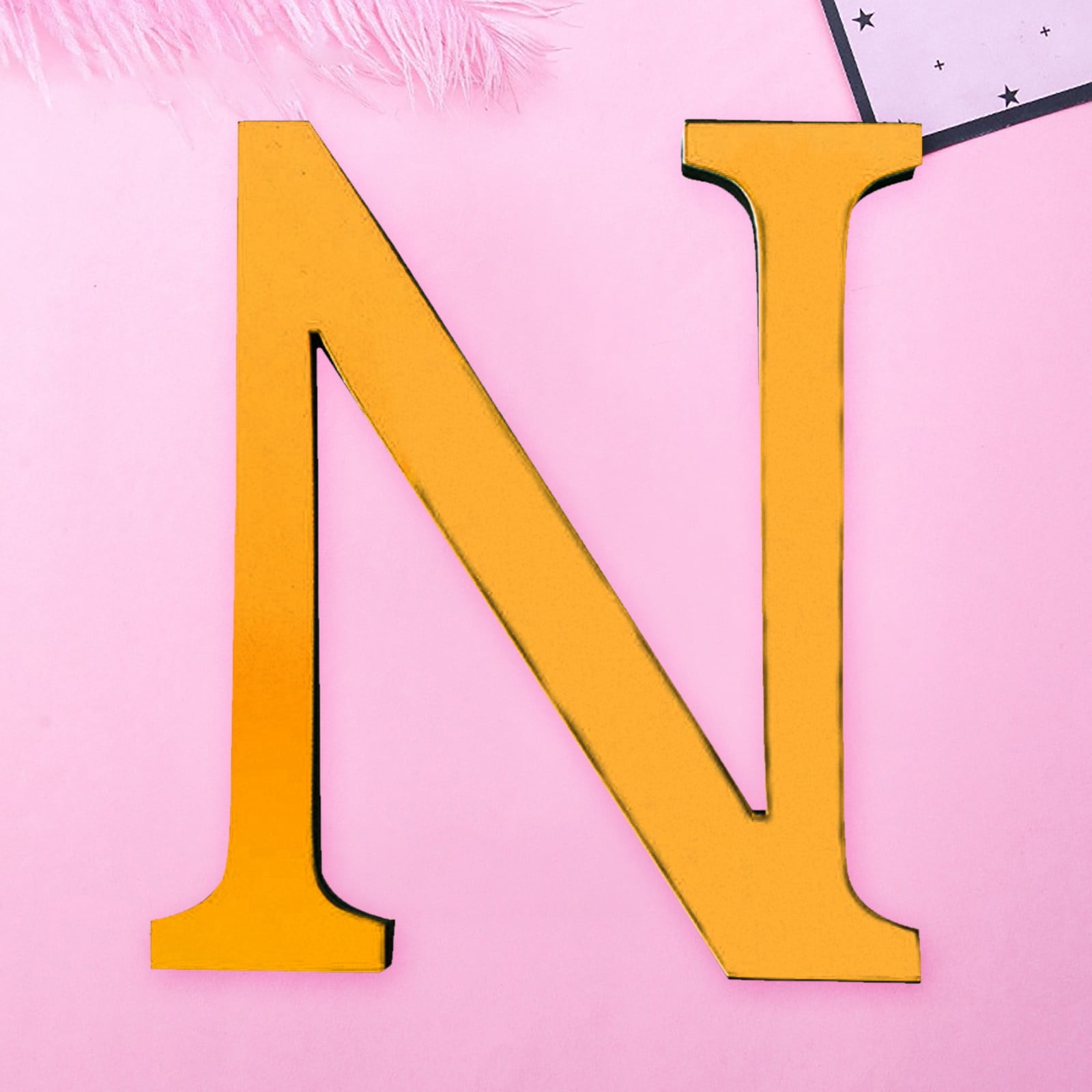 Kihbxv 26 Letters DIY 3D Mirror Acrylic Wall Sticker Decals Home Decor