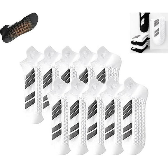 Kngdrt Reliableof Non Slip Socks for Men, Unisex Low-Cut No-Show Sports Socks with Grips, Breathable and Sweat-Wicking