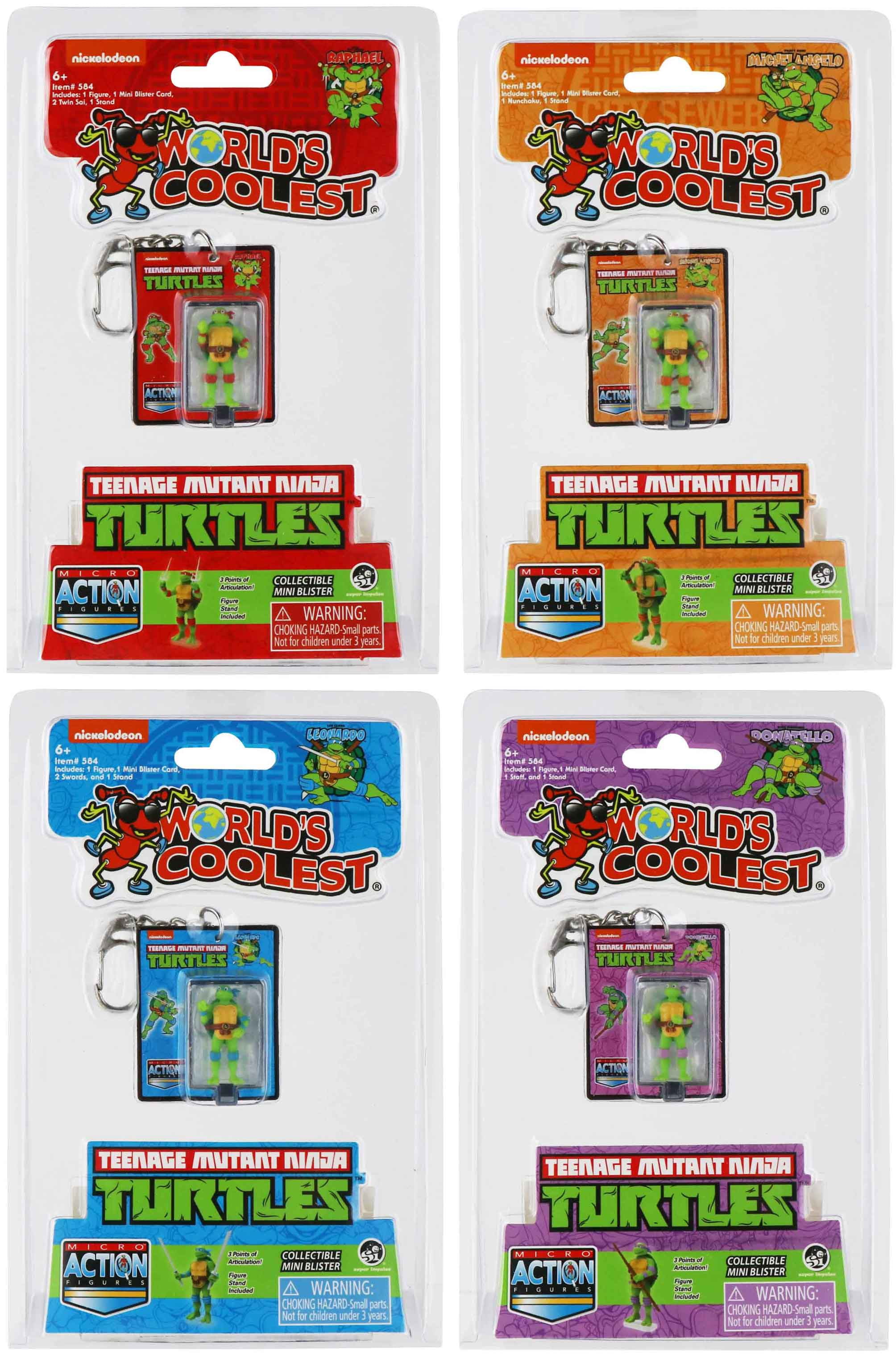 WORLD'S SMALLEST Knick Knack Toy Shack Teenage Mutant Ninja Turtles Action Figures, 0 1 lb