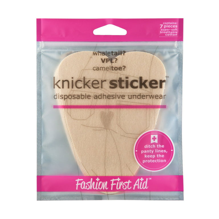 Knicker Sticker: Disposable Adhesive Stick On Underwear (7 pieces), Beige