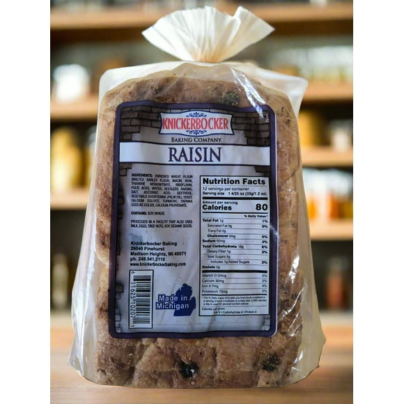 Knickerbocker Bakery Raisin Bread 14oz.