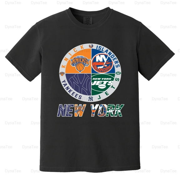 Knicks Islanders Jets Yanks Sports Unisex Softstyle Tshirt Comfort Color T-Shirt Unisex, up to 4XL