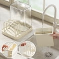 thumbnail image 1 of Knife Block Holder | Countertop Knife Storage Rack with Drain Tray | Plastic Kitchen Knife Organizer for Utensils and Cutlery | Household Kitchen Tool Holder for Countertop Organization, 1 of 6
