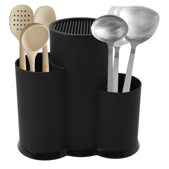 Knife Block Without Knives 3 in 1 Detachable Universal Knife Storage Holder with Scissors Slot for Counter Top Kitchen