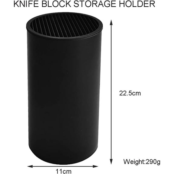 Knife Block Without Knives, Universal Knife Holder for Space Saver Knives Storage,Random Insert Knife Holder  360 rotating knife rack without alignment