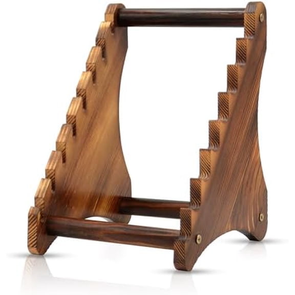 Knife Block, Wood Fixed Blade Knife Collection Display Stand Holder, Knife Holder Knife Wooden Display Case for Fixed Knife Series Display, Maximum 8 Knives