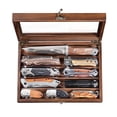 thumbnail image 1 of Wooden Knife Display Case, Pocket Knife Organizer for Men's Collection & EDC Gear (Walnut, 1 Pack), 1 of 7