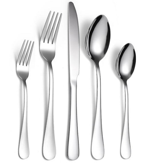Knife, Fork And Spoon Set Titanium Plated Steak Knife And Fork Stainless Steel Tableware 5-piece Set