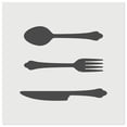 thumbnail image 1 of Knife Fork Spoon Kitchen Dining Set DIY Cookie Wall Craft Stencil - 7.0 Inch, 1 of 5