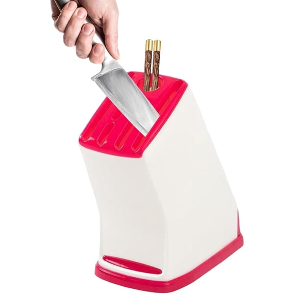 Knife Holder - Knife Block | Kitchen Utensil Rack | Knife Storage Rack | Kitchen Supplies Storage Kitchen Storage Rack for Knives Space Saving with Hole