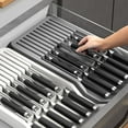 Knife Holder, in Drawer Knife Block Holder with Expandable Cutlery Tray