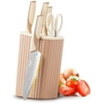 thumbnail image 1 of Knife Khaki Set, 6-Pieces Ultra Sharp Professional Knife Set for Kitchen,Stainless Steel Cooking Knife Set with Knife Block Holder, Chef Knives for Home Restaurant Apartment, 1 of 7