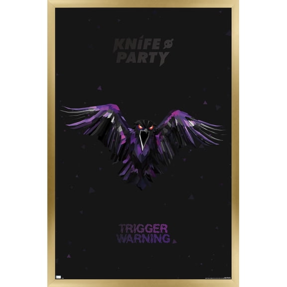 Knife Party - Crow Wall Poster, 14.725" x 22.375", Framed