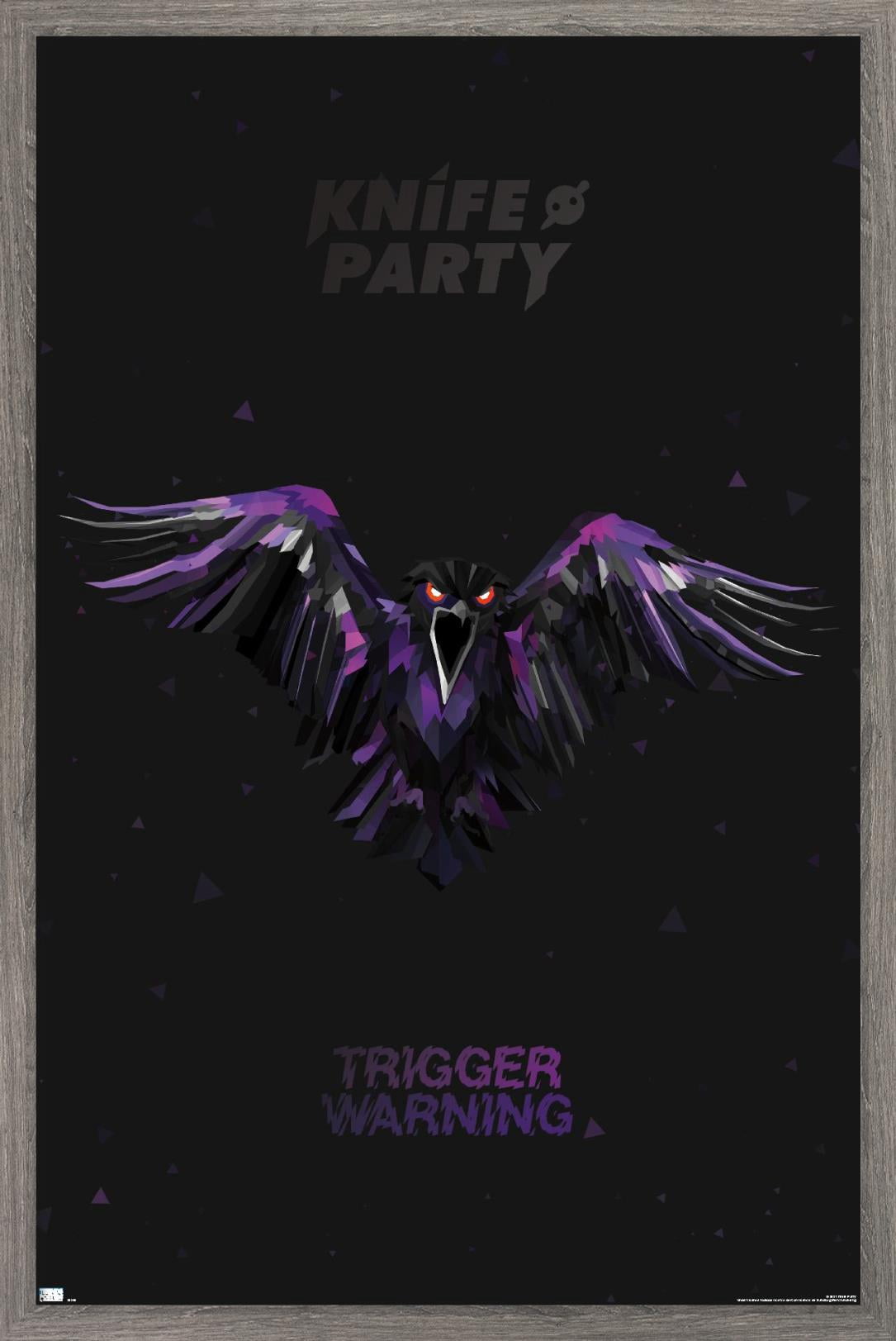Knife Party - Crow Wall Poster, 14.725" x 22.375", Framed