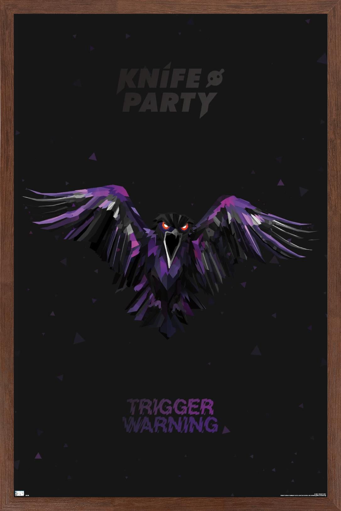 Knife Party - Crow Wall Poster, 14.725" x 22.375", Framed