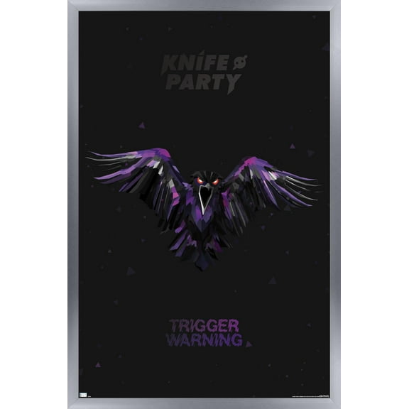 Knife Party - Crow Wall Poster, 22.375" x 34", Framed