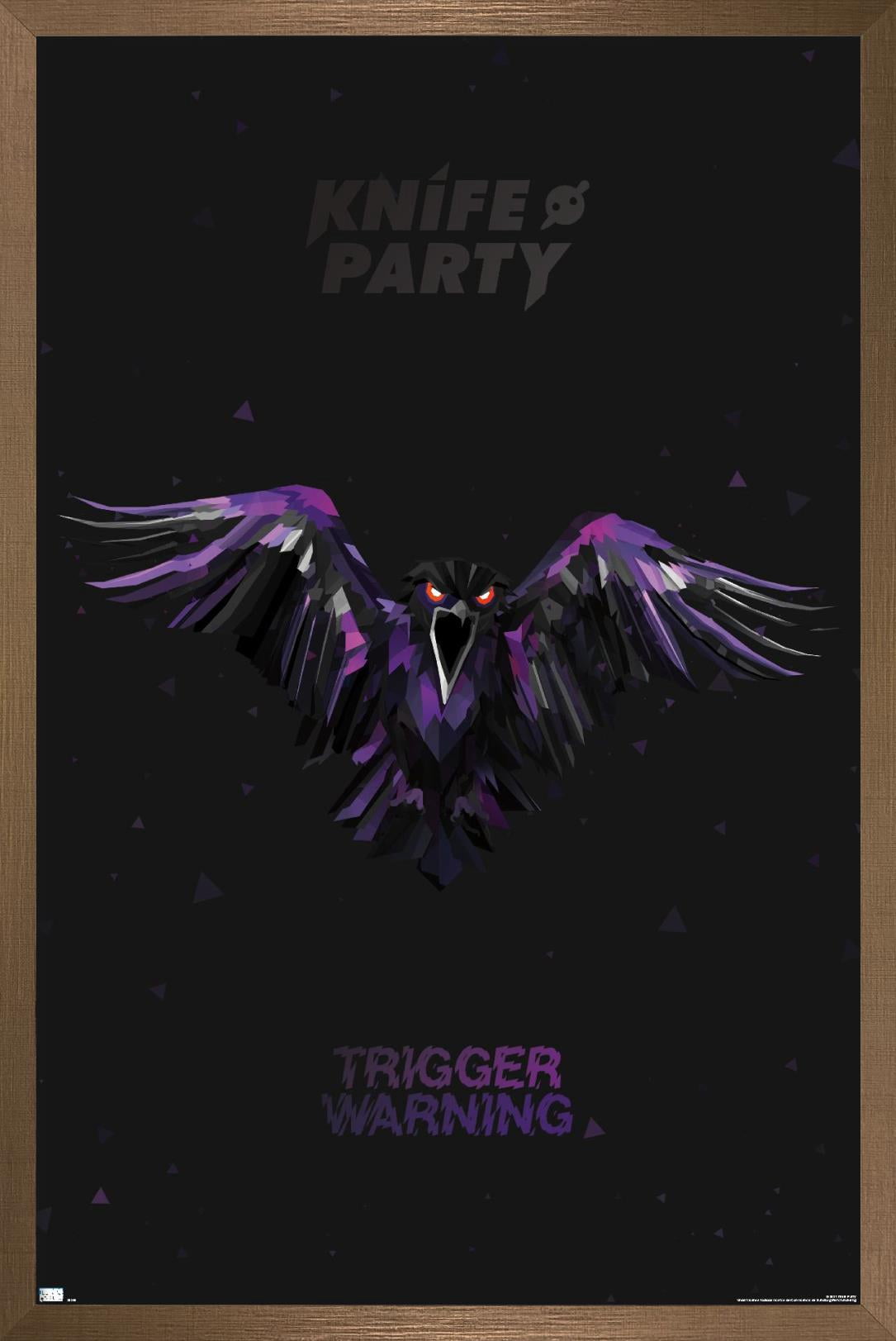 Knife Party - Crow Wall Poster, 22.375" x 34", Framed