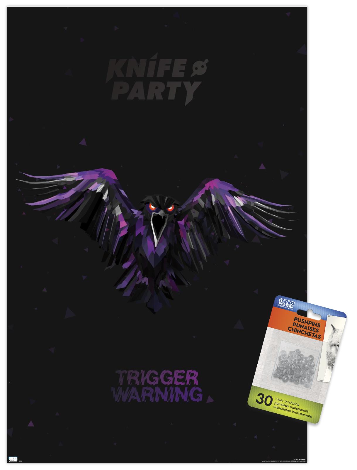 Knife Party - Crow Wall Poster with Pushpins, 14.725" x 22.375"