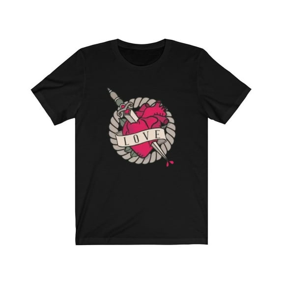Knife Pierce Heart TShirt