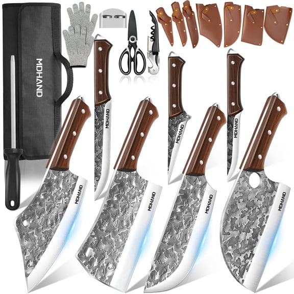 MDHAND Knife Set, 14pcs Japanese Knife Set, Premium German Stainless Steel Kitchen Knife Set