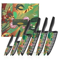 Tomodachi Brights 13-Piece Knife Set with 6 Matching Blade Guards and  Kitchen Shears - Fukki