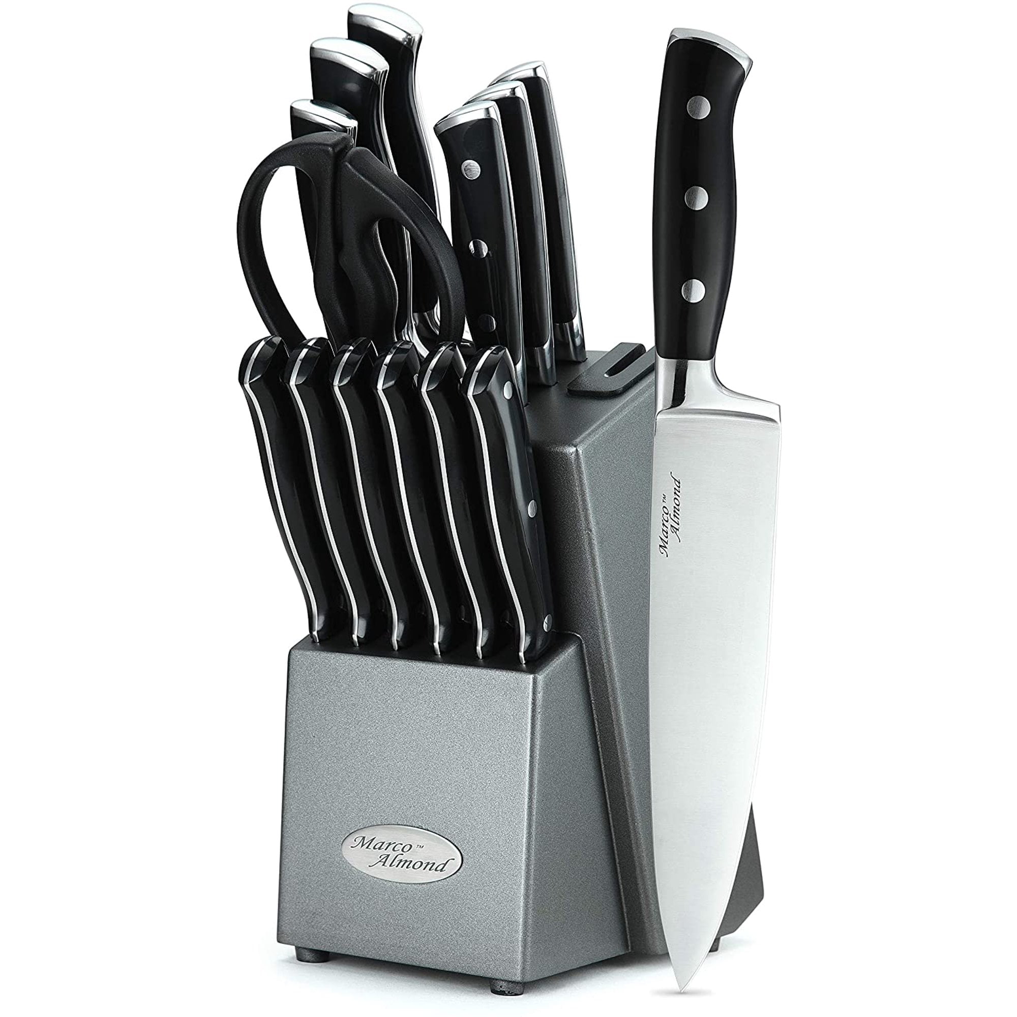 https://i5.walmartimages.com/seo/Knife-Set-with-Block-Marco-Almond-KYA31-14-Piece-German-Stainless-Steel-Kitchen-Knives-Block-Set-with-Built-in-Sharpener-Black_c90b763c-595c-4757-a8bd-2e25d92e5350.4d4f32a746906ded274a99537bb2ae9f.jpeg