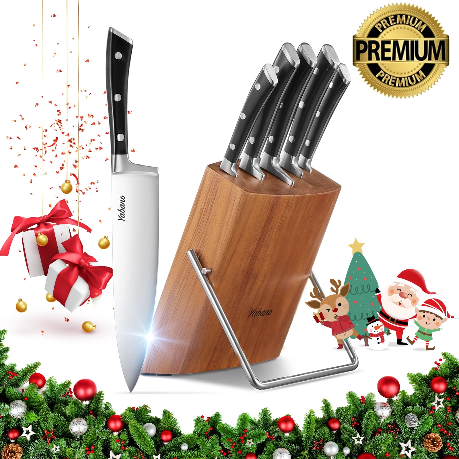 VAVSEA Knife Block Set, 16 Pieces Kitchen Knife Set with Block, Stainless  Steel Knife Set for Best Gift, Home