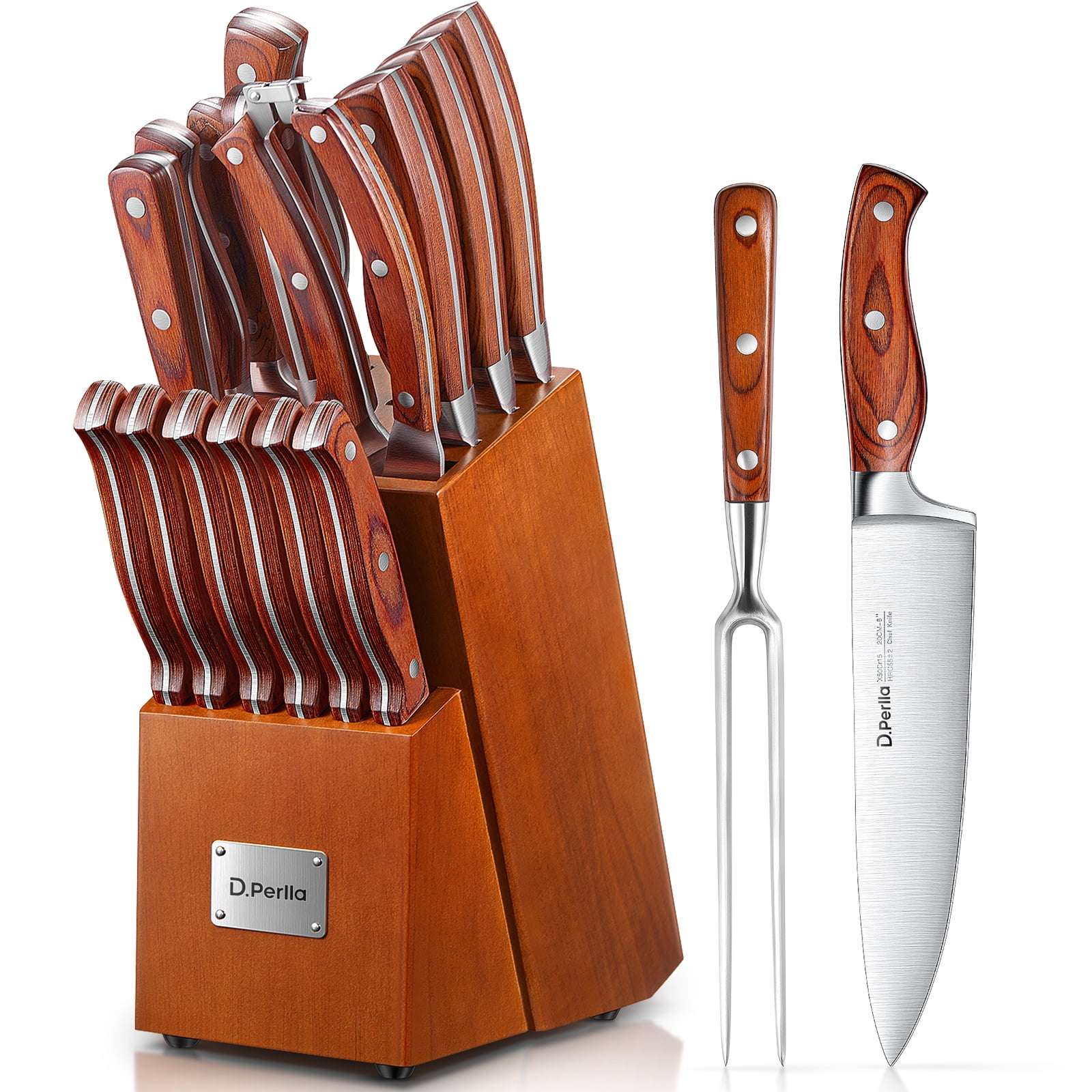 DEIK Knife Set High Carbon Stainless Steel Kitchen Knife Set 16 PCS, BO  Oxidation for Anti-rusting and Sharp, Super Sharp Cutlery Knife Set with  Acrylic Stand and Serrated Steak Knives