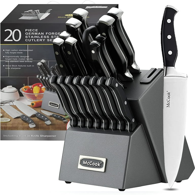 Knife Sets,McCook MC65G 20 Piece German Stainless Steel Forged