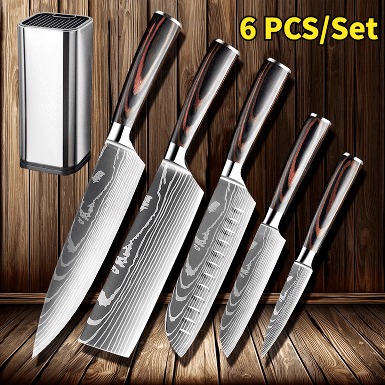 imarku Knife Set,15 Pieces Japanese Kitchen Knife Set,High Carbon Stainless  Steel Knife Block Set for Kitchen with Sharpener,Dishwasher Safe,Sharp
