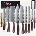 thumbnail image 1 of Knife Sets for Kitchen with Block, 11 Pieces German Ultra Sharp Stainless Steel Kitchen Knife Block Sets with Sheaths,with Ergonomic Handle, 1 of 13