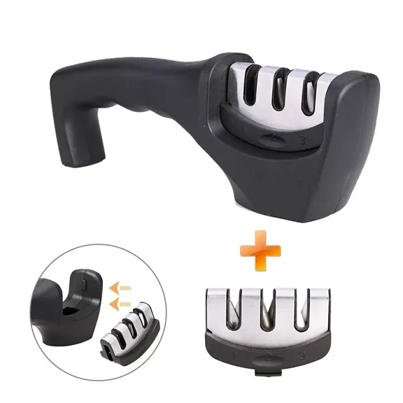 Knife Sharpener 3 Stage Steel Professional Diamond Kitchen Knife Sharpening Tool