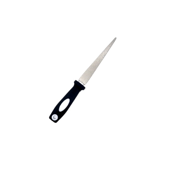 Knife Sharpener, Non-slip Dual Color Handle Diamond Sharpening Tool, 1 Pack Durable 12.0 inch Honing Rod, for Home Kitchen Chef Knives Pocket Blades Scissors Sharpening Restoration