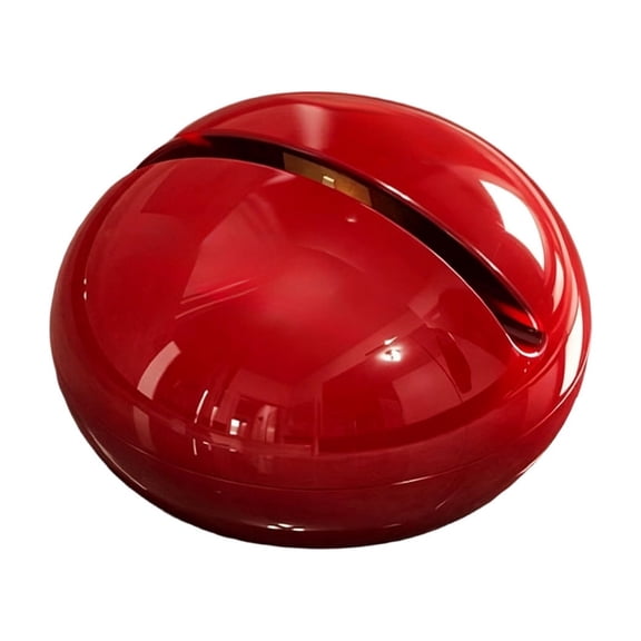 Knife Sharpener with Suction Base, 2.8'' Round Ball Kitchen Knife & Scissors Sharpener, Compact Sharpening Tool for Straight Edge Knives,Red