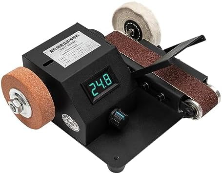 Knife Sharpening Belt Sander, 350W Electric Knife Edge Sharpener