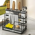 thumbnail image 1 of Knife Storage Rack, Cutting Board Organizer Wall Mounted with Drip Tray, Multi Functional Utensil Holder for Kitchen Countertop, Stainless Steel Chopsticks Cage Home Organization Space Saver, 1 of 6