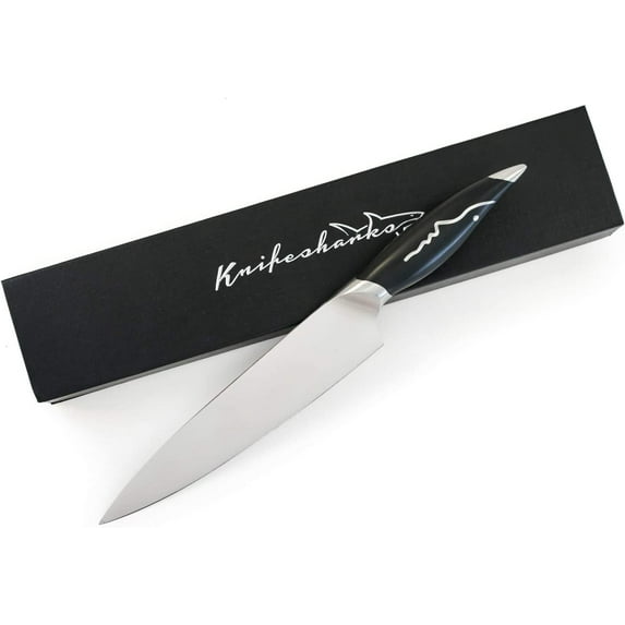Knifesharks Chef Knife 8 inch - Japanese Steel, Superb Edge Retention