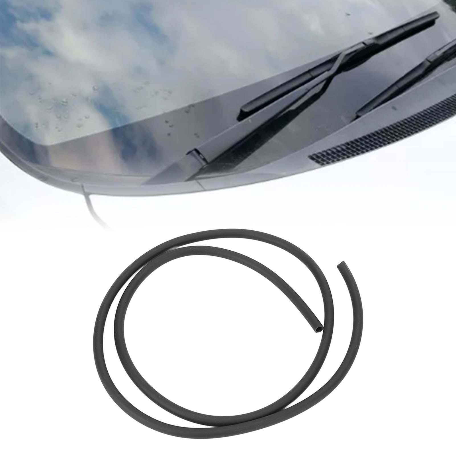 Knifun 1m/3.28ft Car Windshield Wiper Hose Washer Fluid Hose With 4