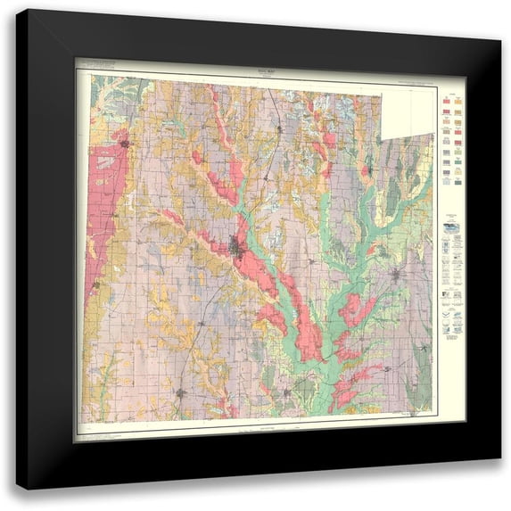 Knight 16x15 Black Modern Framed Museum Art Print Titled - Collin Texas Soil - Knight 1930