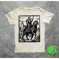 thumbnail image 1 of Knight Cat Rider Vintage Tshirt, Retro 90s Graphic Tee, Dark Art, Medieval Shirt, Funny Cat, Meme Shirt, Grimdark, Gift For Him, Fairycore, 1 of 5