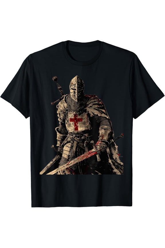 Knight Christian Templar Warrior Of God Crusader T-Shirt