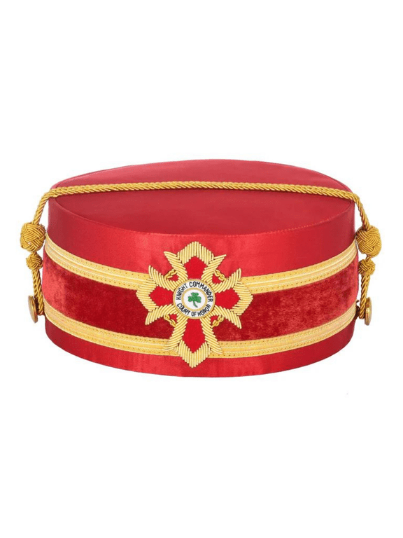 Knight Commander of the Court of Honour Scottish Rite Crown Cap - Red with Gold Bullion, 32nd Degree Freemasonry Cap