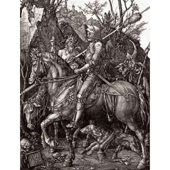 Knight Death and The Devil Poster Print by Albrecht Durer (9 x 12)