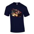 thumbnail image 1 of Knight Fighting Dragon House of Dragon Moonlight Mens Short Sleeve T-shirt Graphic Tee-Navy-xl, 1 of 4