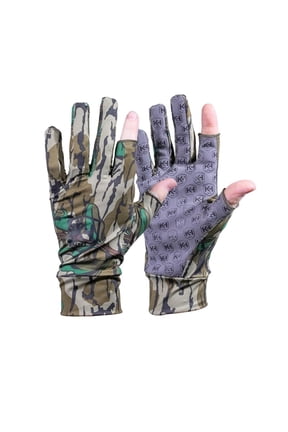Run N' Gun Lightweight Hunting Gloves - Mossy Oak Greenleaf