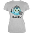 thumbnail image 1 of Knight Owl Night Funny Pun Juniors Soft T Shirt Heather LG, 1 of 1