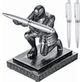 thumbnail image 1 of Knight Pen Holder with 2 Pens Resin Desk Organizers and Accessories Funny Executive Pen Stand Fancy Cool Office Gadgets Cool Desk Decorations for Men Home Supplies(Classic,Iron), 1 of 10