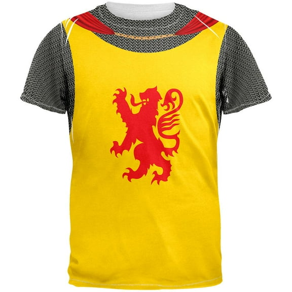 Knight Rampant Lion Costume All Over Adult T-Shirt - Medium