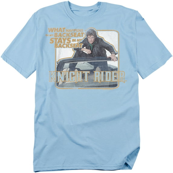 Knight Rider Back Seat Mens Short Sleeve Shirt (Light Blue, )